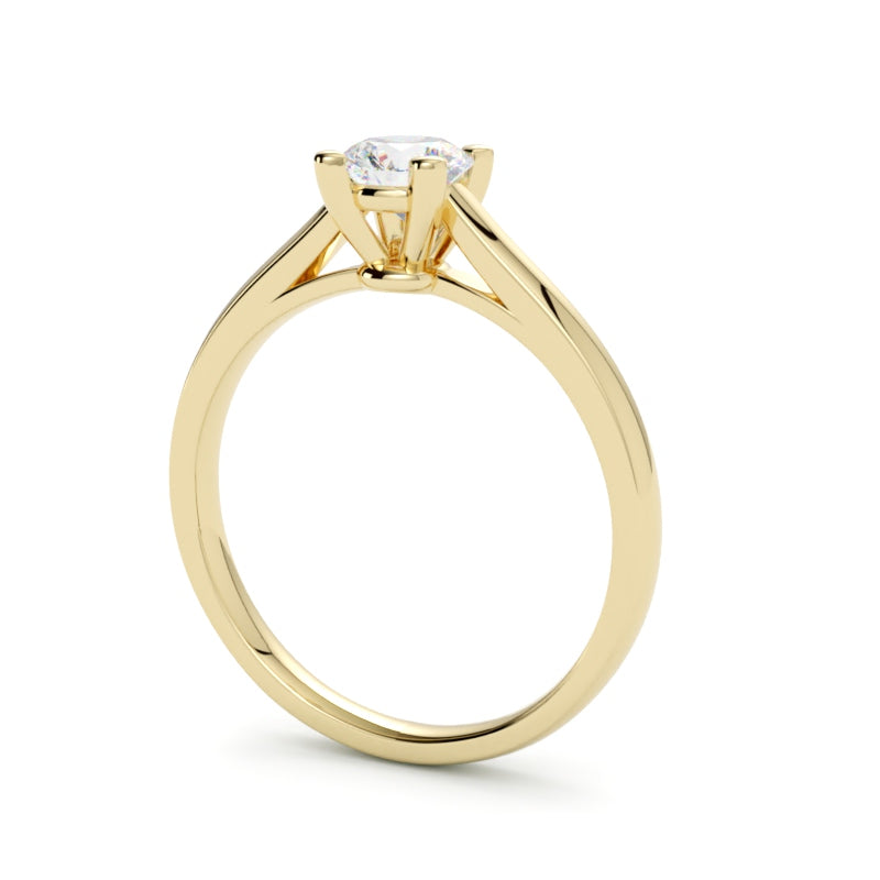 Pierścionek z diamentem Olivia – złoto żółte 750 – GOLDPORT